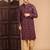 Rust cotton sequins kurta pajama for mens