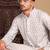 off white cotton sequins kurta pajama for mens