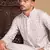 off white cotton sequins kurta pajama for mens