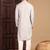 off white cotton sequins kurta pajama for mens