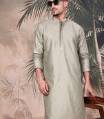 Pista silk blend sequins kurta pajama for mens