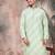 Light green cotton sequins kurta pajama for mens