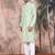 Light green cotton sequins kurta pajama for mens