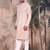 Light pink cotton sequins kurta pajama for mens