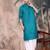 Firozi cotton textured kurta pajama for mens