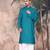 Firozi cotton textured kurta pajama for mens