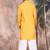Mustard cotton textured kurta pajama for mens