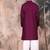 Purple cotton textured kurta pajama for mens