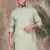 Green cotton textured kurta pajama for mens
