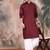 Wine cotton textured kurta pajama for mens