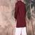 Wine cotton textured kurta pajama for mens