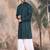 Firozi cotton textured kurta pajama for mens