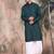 Firozi cotton textured kurta pajama for mens