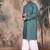 Grey cotton textured kurta pajama for mens