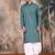 Grey cotton textured kurta pajama for mens
