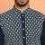 Georgette sequins & thread work embroidered blue kurta