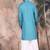 blue cotton textured kurta pajama for mens
