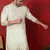Cotton silk embroidered festive cream kurta
