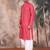 Pink cotton textured kurta pajama for mens