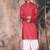 Pink cotton textured kurta pajama for mens