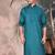 Firozi cotton textured kurta pajama for mens