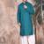 Firozi cotton textured kurta pajama for mens