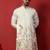 Cream multicolor thread & zari embroidered georgette kurta