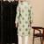 Green silk blend sequins kurta pajama for mens