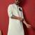Cotton silk beads work animal motifs cream kurta