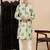 Green silk blend sequins kurta pajama for mens