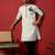 Cotton silk beads work animal motifs cream kurta