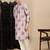 Purple silk blend sequins kurta pajama for mens