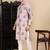 Purple silk blend sequins kurta pajama for mens