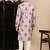 Purple silk blend sequins kurta pajama for mens