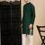 Bottle green cotton solid kurta pajama for mens