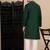 Bottle green cotton solid kurta pajama for mens