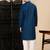 Blue cotton solid kurta pajama for mens