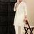 Off white cotton solid kurta pajama for mens