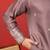 Thread & zari embroidered cotton silk mauve kurta
