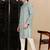 sea green cotton textured kurta pajama for mens