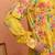 Silk yoke design floral mirror work mustard kurta