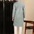 sea green cotton textured kurta pajama for mens