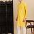 yellow cotton textured kurta pajama for mens