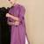 Mauve cotton textured kurta pajama for mens