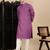Mauve cotton textured kurta pajama for mens
