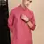 Pink cotton textured kurta pajama for mens