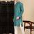 Green cotton textured kurta pajama for mens