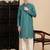 Green cotton textured kurta pajama for mens