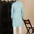 Blue cotton textured kurta pajama for mens