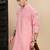 Light pink cotton textured kurta pajama for mens
